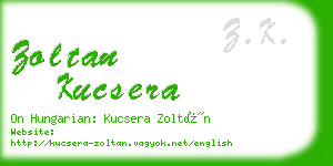 zoltan kucsera business card
